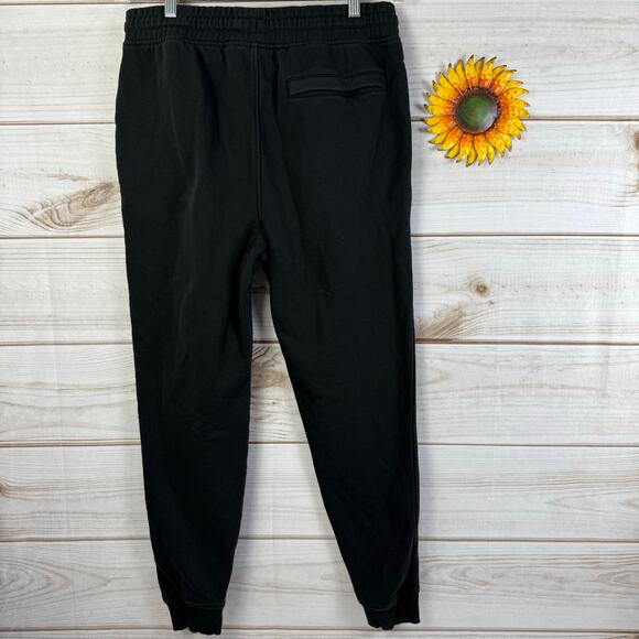Gymshark Black Crest Joggers Sweatpants Size M - Picture 3 of 8